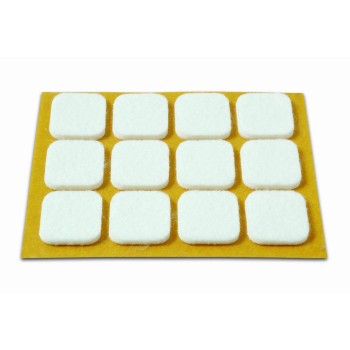 DESLIZADORES FIELTRO 20X23MM BLANCO 12 UDS