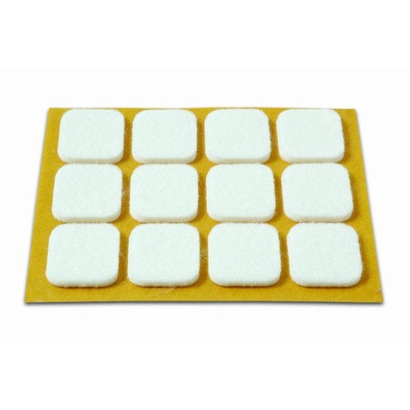 DESLIZADORES FIELTRO 20X23MM BLANCO 12 UDS