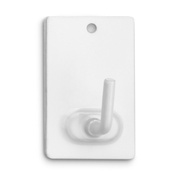 COLGADOR ADHESIVO ACERO COLOR BLANCO 2 UDS