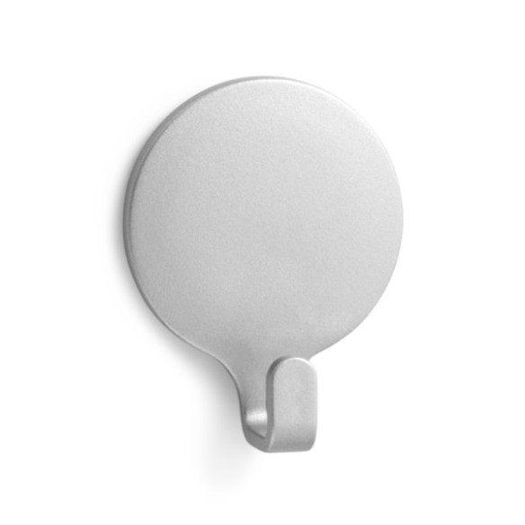 COLGADOR ADHESIVO CIRCULAR CROMADO MATE 2 UDS