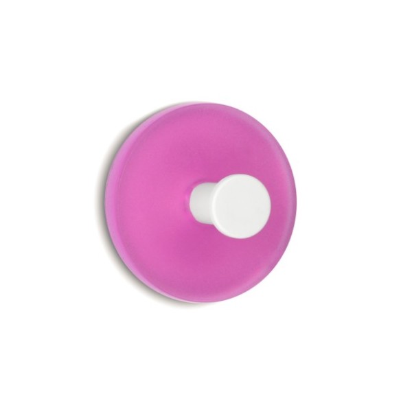 COLGADOR ADHESIVO CIRCULAR ROSA 2UDS