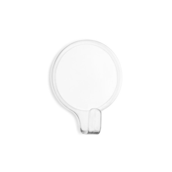 COLGADOR ADHESIVO CIRCULAR TRANSPARENTE 2UDS