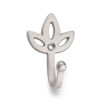 COLGADOR DE LATON TULIPAN NIQUEL SATINADO