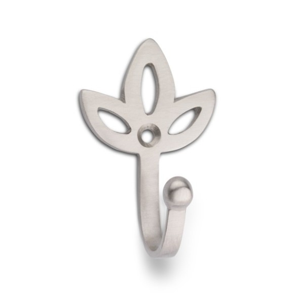 COLGADOR DE LATON TULIPAN NIQUEL SATINADO