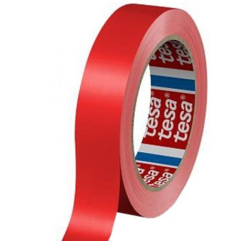 CINTA EMBALAJE PVC CIERRE BOLSAS 66X9 ROJO