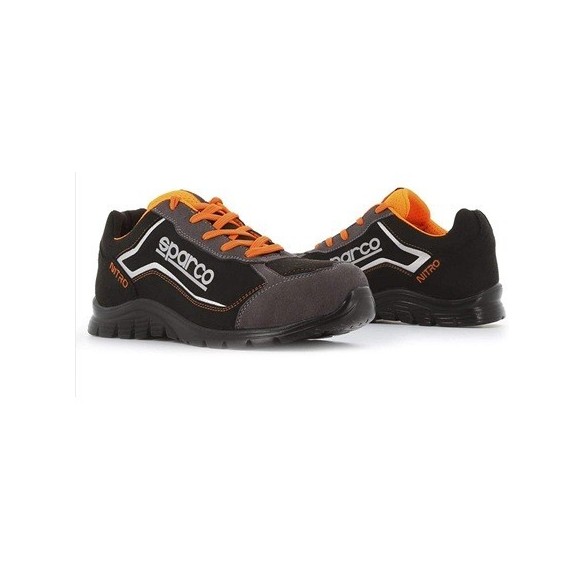 DEPORTIVA SPARCO NITRO S3 MICROFIBRA+PIEL HIDROFUGADA NEGRO/GRIS T-40