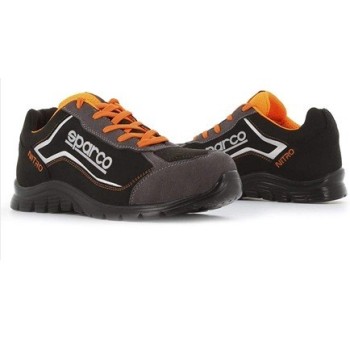DEPORTIVA SPARCO NITRO S3 MICROFIBRA+PIEL HIDROFUGADA NEGRO/GRIS T-48