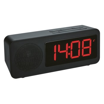 RELOJ DIGITAL NEGRO CON RADIO FM Y TERMOMETRO 60.2546.01