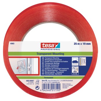 CINTA DOBLE CARA TRANSPARENTE MOUNTING PRO 25MX19MM TESA