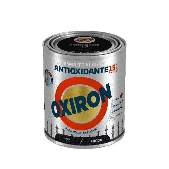ESMALTE OXIRON AL AGUA GRIS ACERO 750ML