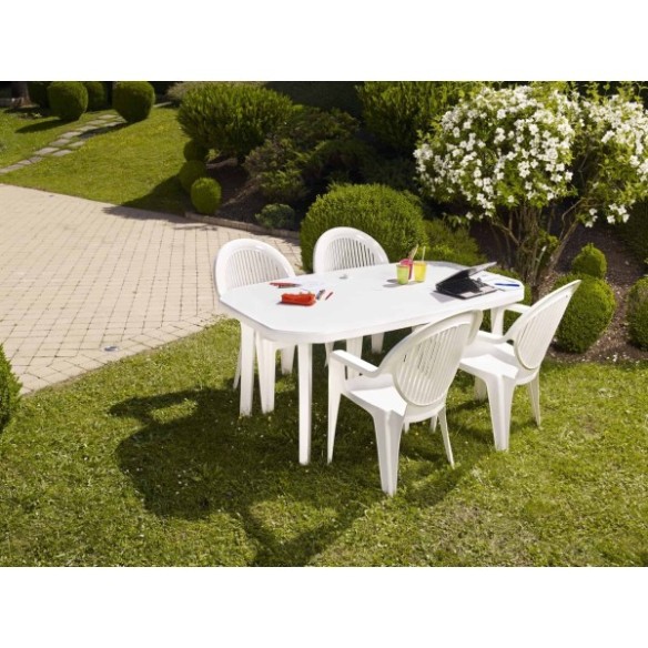 MESA MIAMI 165x100x72 BLANCA