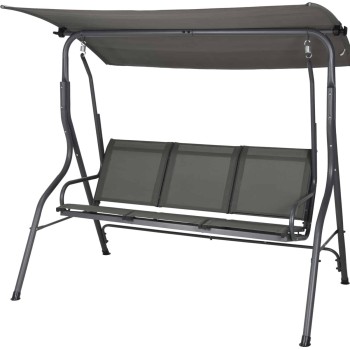 BALANCIN 3 PLAZAS ALTURA 170CM GRIS OSCURO