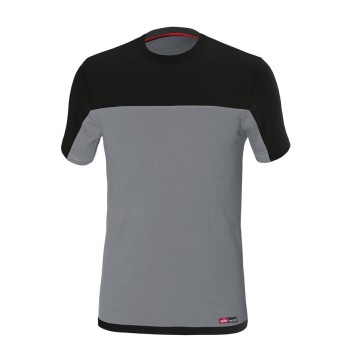 CAMISETA M. CORTA ISSA 8772 STRETCH  GRIS/NEGRO  T-XL