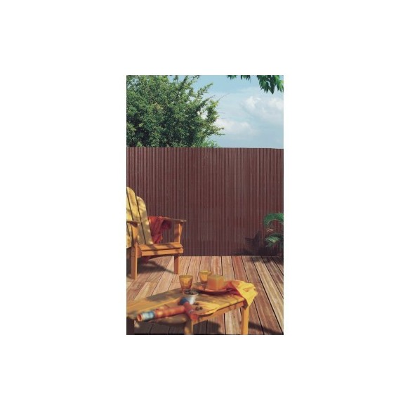 CAÑIZO ROLLO MEDIA CAÑA PLASTICANE CHOCOLATE PVC 85% 1X3M