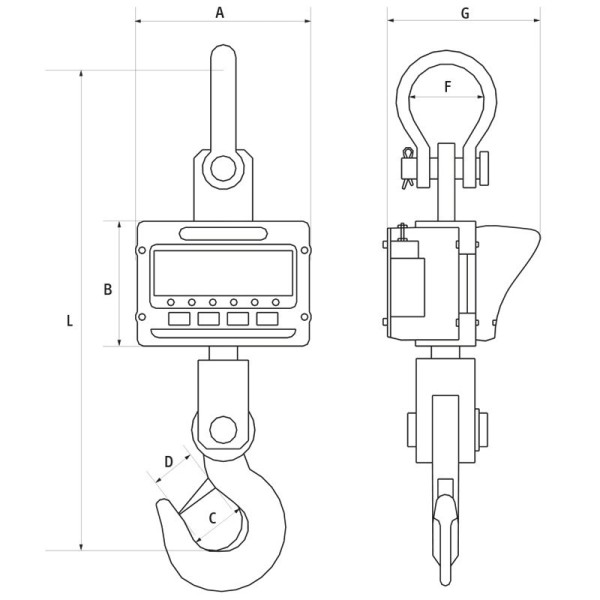 DINAMOMETRO DIGITAL PRO 1000 Kgs. FERVI