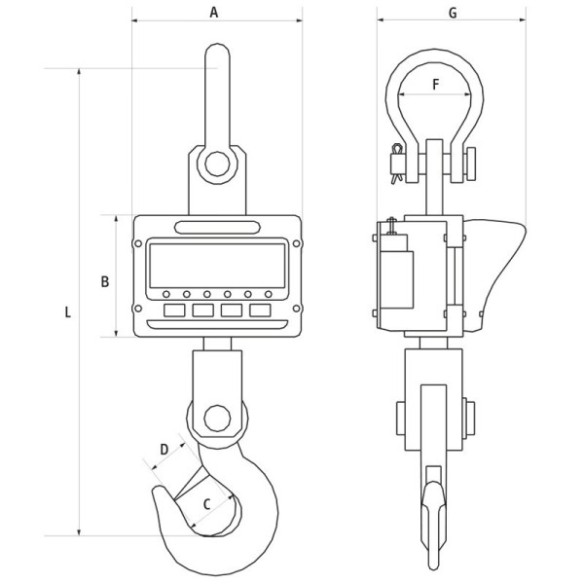 DINAMOMETRO DIGITAL PRO 10000 Kgs. FERVI