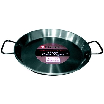 PAELLERA PULIDA LA IDEAL PATA NEGRA 38CM INDUCCION