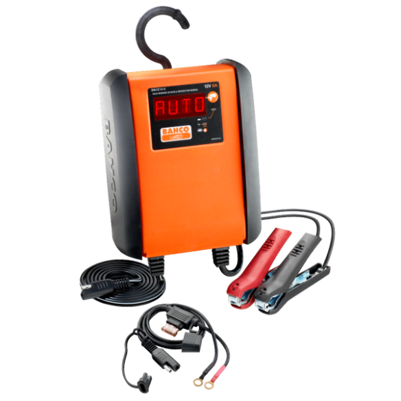 MANTENEDOR/CARGADOR AUTOMATICA DE 6A PARA BATERIA 12V BAHCO