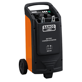 CARGADOR ARRANCADOR DE BATERIAS 12/24V CON RUEDAS BAHCO