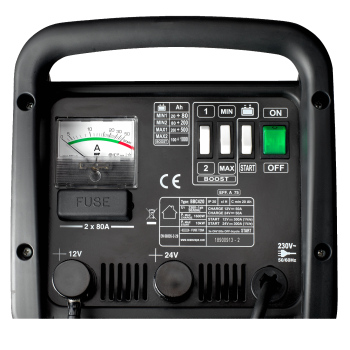 CARGADOR ARRANCADOR DE BATERIAS 12/24V CON RUEDAS BAHCO 2