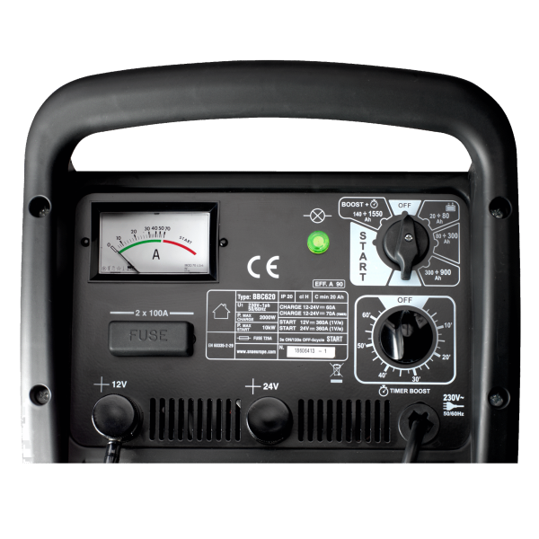 CARGADOR/ARRANCADOR BATERIA 12/24V CON RUEDAS BAHCO