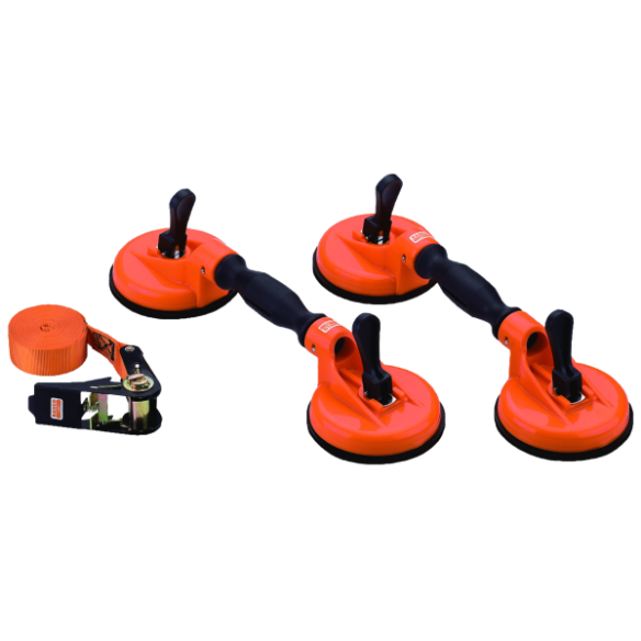 JUEGO DE VENTOSAS PARA LUNAS CON CORREA BAHCO