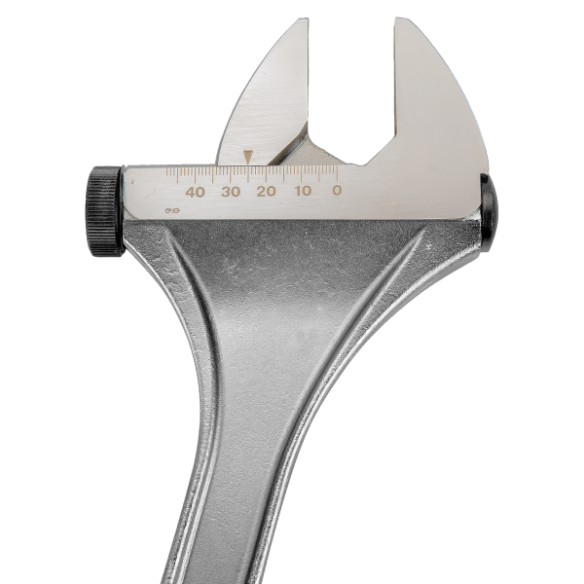 LLAVE AJUSTABLE INGLESA MOLETA LATERAL CROMADA 12" BAHCO