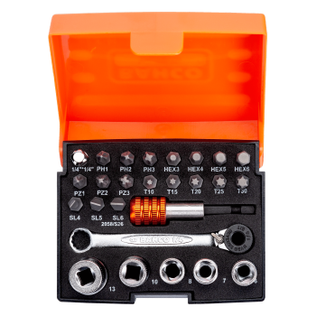 JUEGO PUNTAS CON CARRACA 26 PZAS BAHCO 2