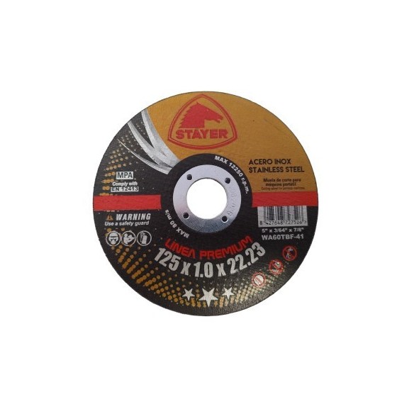 OFERTA DISCO STAYER INOX PREMIUM 125X10X222 + REGALO AMOLADORA