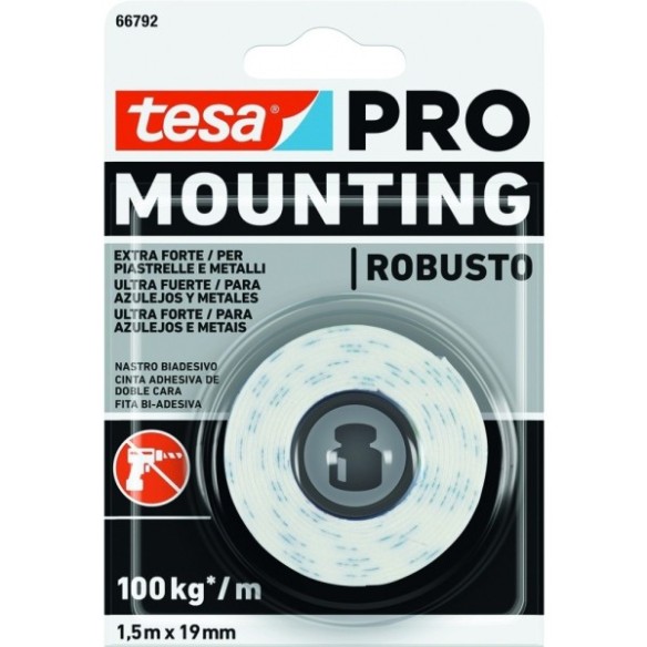 CINTA DOBLE CARA ULTRA STRONG MOUNTING PRO 1.5MX19MM TESA
