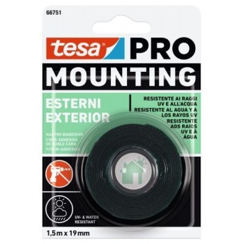 CINTA DOBLE CARA EXTERIOR MOUNTING PRO 1.5MX19MM TESA