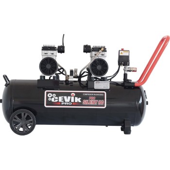 COMPRESOR SILENCIOSO 80 L. 1,5HP +1,5HP CEVIK 2