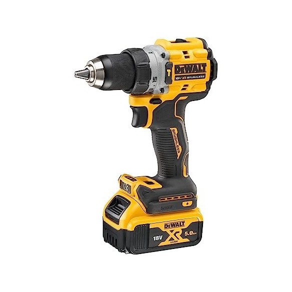 TALADRO PERCUTOR SIN ESCOBILLAS XR DCD805H2T-QW 18V  5,0AH C/MALETIN Y 2 BATERIAS