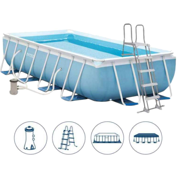 PISCINA PRISM FRAME RECT 488x244x107 cm (FILTRO A +ESC+COB+TAPIZ)