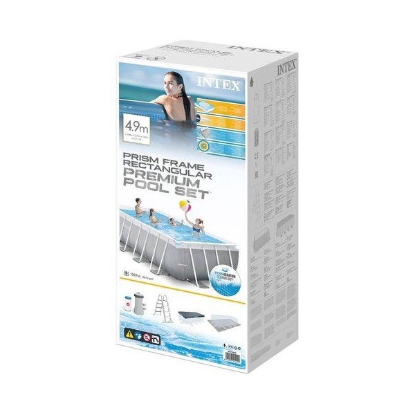 PISCINA PRISM FRAME RECT 488x244x107 cm (FILTRO A +ESC+COB+TAPIZ)