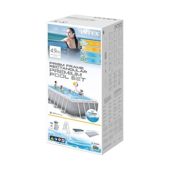 PISCINA PRISM FRAME RECT 488x244x107 cm (FILTRO A +ESC+COB+TAPIZ)