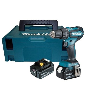 TALADRO COMBINADO DHP485RTJ BL 18V 2x5.0AH LXT 50 NM MAKITA