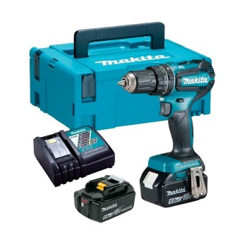 TALADRO COMBINADO DHP485RTJ BL 18V 2x5.0AH LXT 50 NM MAKITA 2