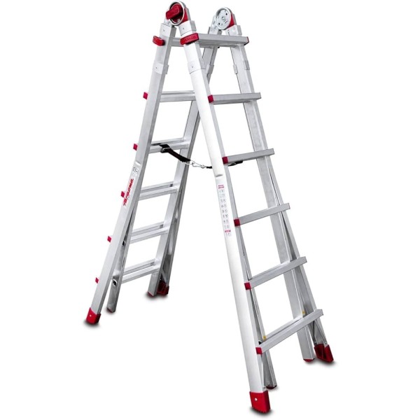 ESCALERA TELESCOPICA ALUMINIO 12+12 FARAONE