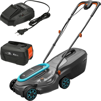 CORTACESPED A BATERIA POWERMAX 32/18V 4Ah ANCHO DE CORTE 32cm + RECORTABORDES GARDENA 2