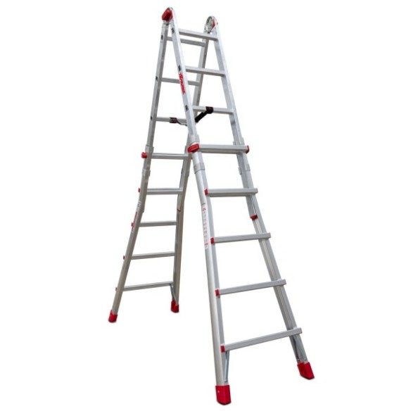 ESCALERA TELESCOPICA ALUMINIO 8+8 FARAONE