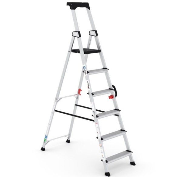 ESCALERA DELUXE 6 PELDAÑOS ALU PERSUM