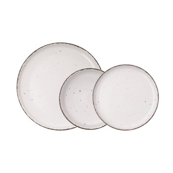 VAJILLA 12 PZS CERAMICA DUNA CREMA QUID