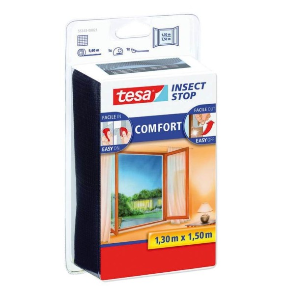 MALLA ANTI-INSECTOS P/VENT. 1,3X1,5 NEG.