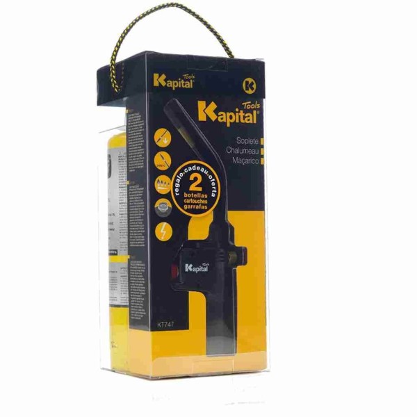 SOPLETE GAS KAPITAL KT747 2 BOTELLAS MAPP