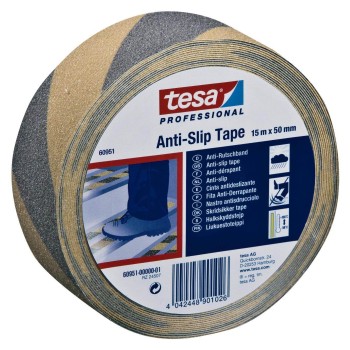 CINTA ANTIDESLIZANTE TESA 15 M X 50 MM NEGRA AMARILLA
