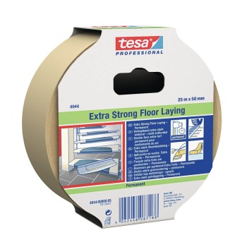 CINTA DOBLE CARA MOQUETAS EXTRA FUERTE PERMANENTE TESA 25 M X 50 MM