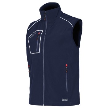 CHALECO ISSA 4509 SNAPPY SOFTSHELL AZUL T-XXL