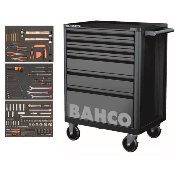 CARRO TALLER METALICO 6 CAJONES 216 PZAS BAHCO