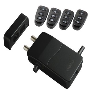 CERRADURA INVISIBLE NEGRA CON ALARMA